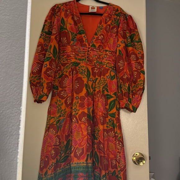 FARM RIO Red Floral Dress.  NWOT - Picture 4 of 4